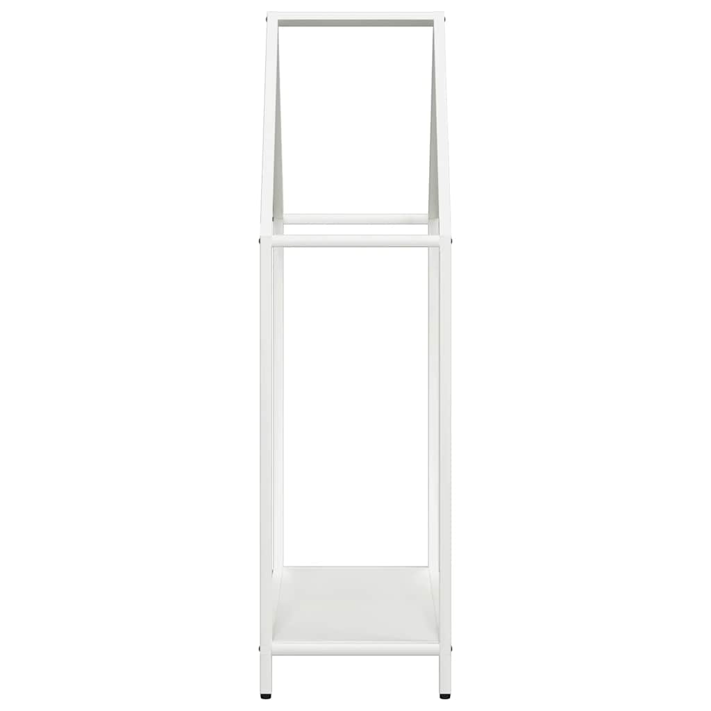 vidaXL Suport pentru lemne de foc alb 60x25x90 cm Oțel laminat la rece
