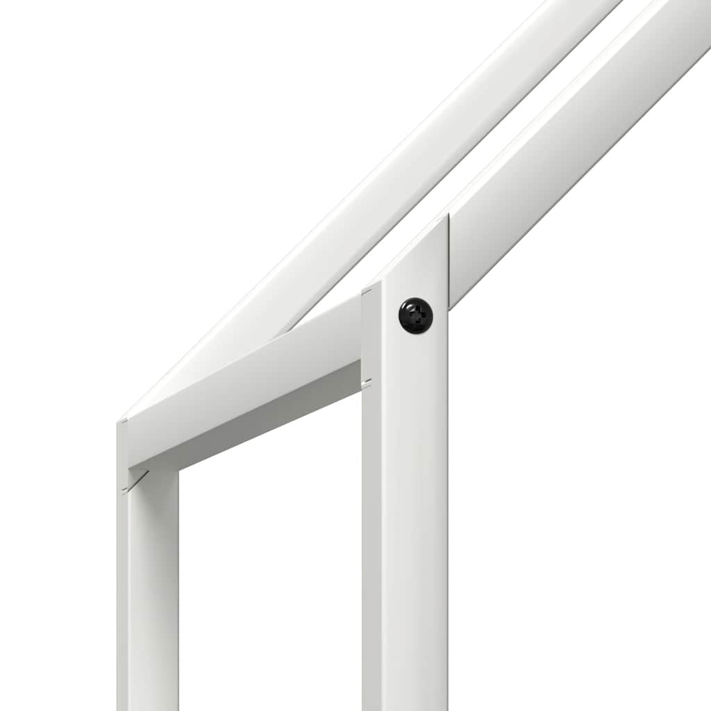 vidaXL Suport pentru lemne de foc alb 60x25x90 cm Oțel laminat la rece