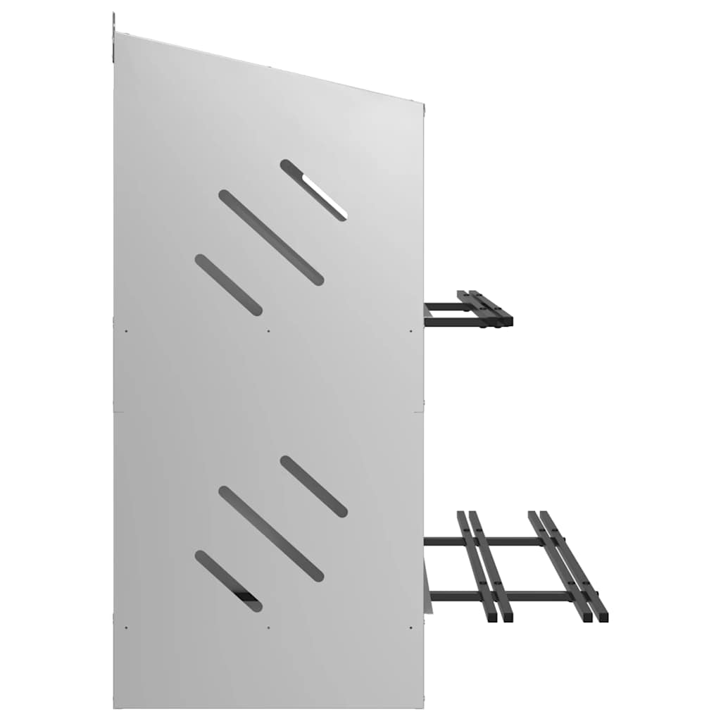 vidaXL Cutie pentru pui cu 8 compartimente, metal argintiu galvanizat