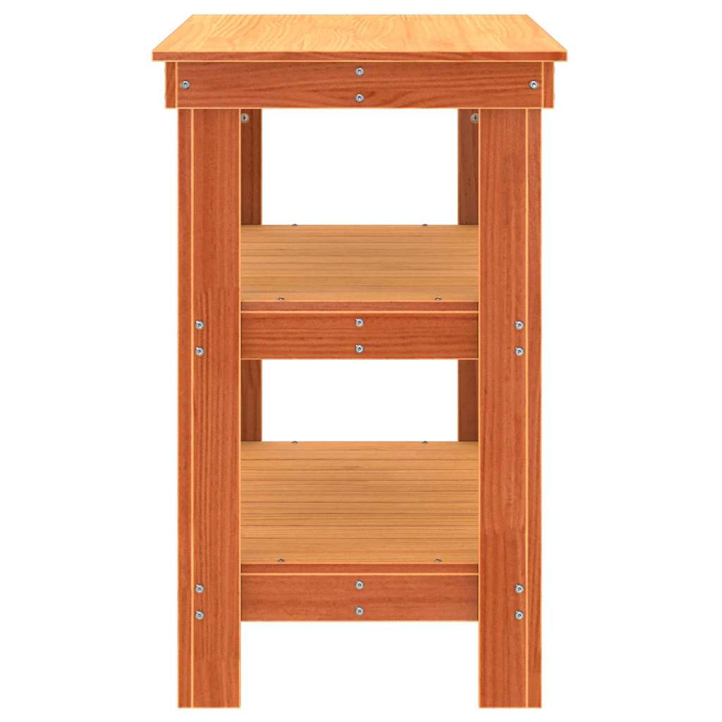 vidaXL Banc de lucru Maroniu cerat 78,5 x 50 x 80 cm Lemn de pin masiv