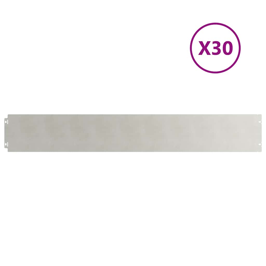 vidaXL Borduri de gazon 30 buc 15x103 cm Oțel inoxidabil