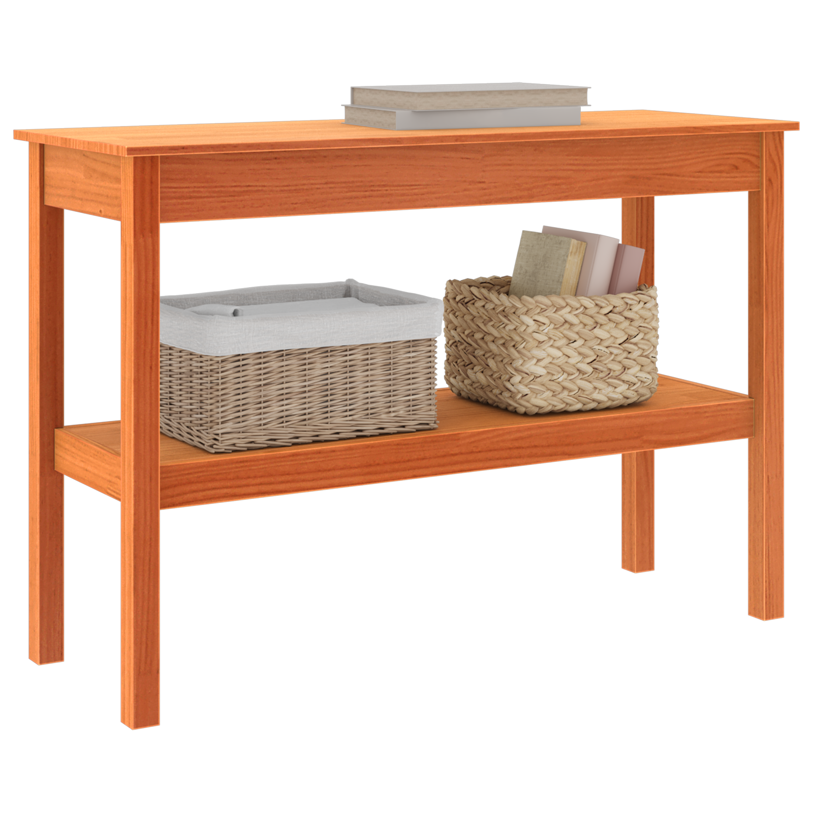 vidaXL Masă de consolă Maro ceruit 110 x 40 x 75 cm Lemn masiv de pin vidaXL Masă de consolă Maro ceruit 110 x 40 x 75 cm Lemn masiv de pin