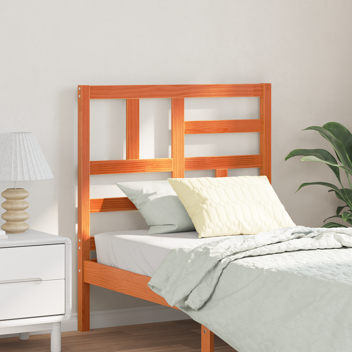 vidaXL Întăritură de pat cu headboard Maro ceruit 105.5 x 4 x 104 cm vidaXL Întăritură de pat cu headboard Maro ceruit 105.5 x 4 x 104 cm