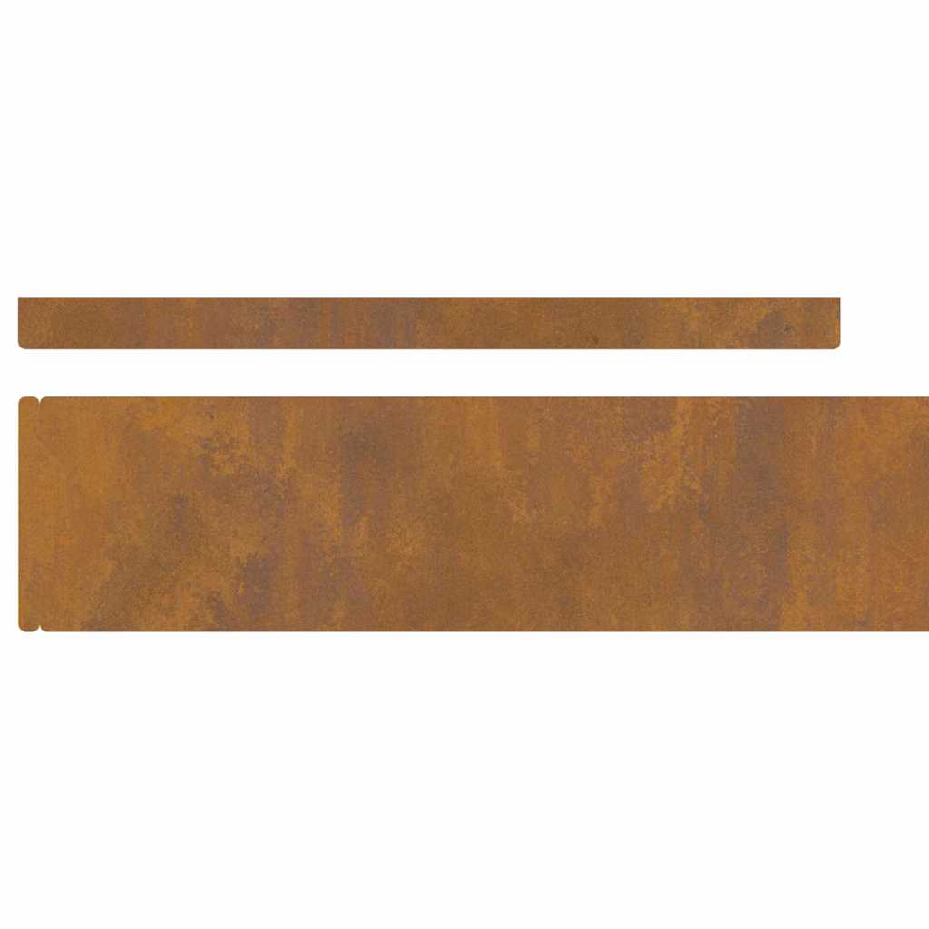 vidaXL Împrejmuire pentru gazon Ruginit 450 x 10 cm vidaXL Împrejmuire pentru gazon Ruginit 450 x 10 cm