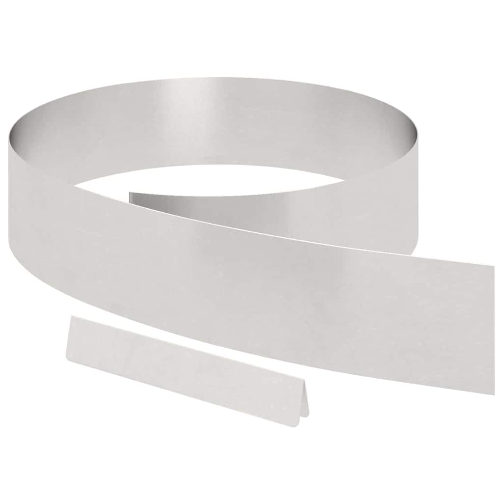 vidaXL Împrejmuire pentru gazon 4 pcs Argintiu 450 x 15 cm