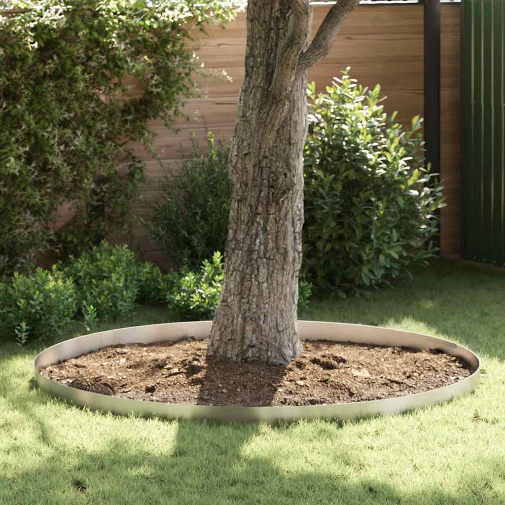 vidaXL Împrejmuire pentru gazon 4 pcs Argintiu 450 x 15 cm