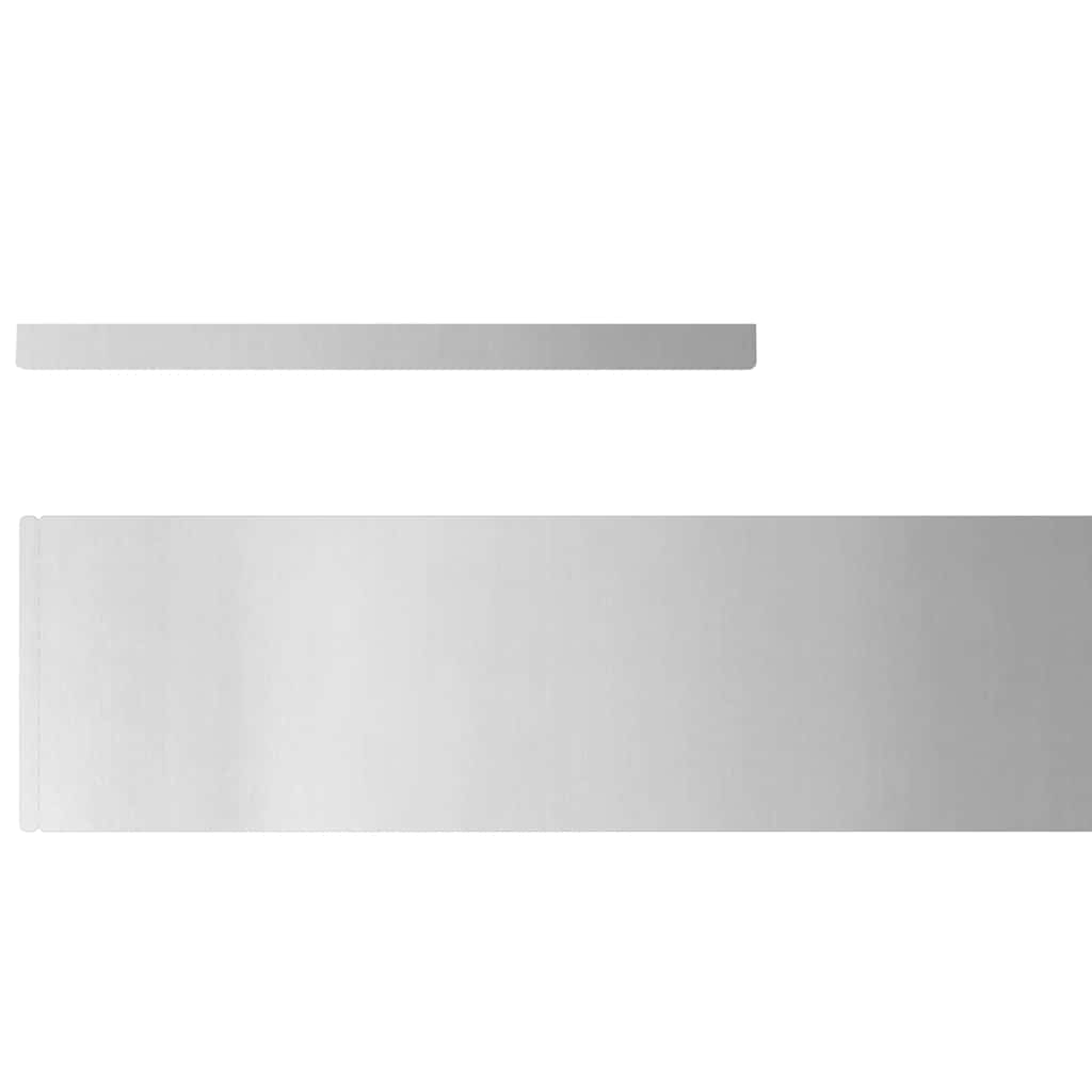 vidaXL Împrejmuire pentru gazon Argintiu 450 x 15 cm Oțel galvanizat vidaXL Împrejmuire pentru gazon Argintiu 450 x 15 cm Oțel galvanizat