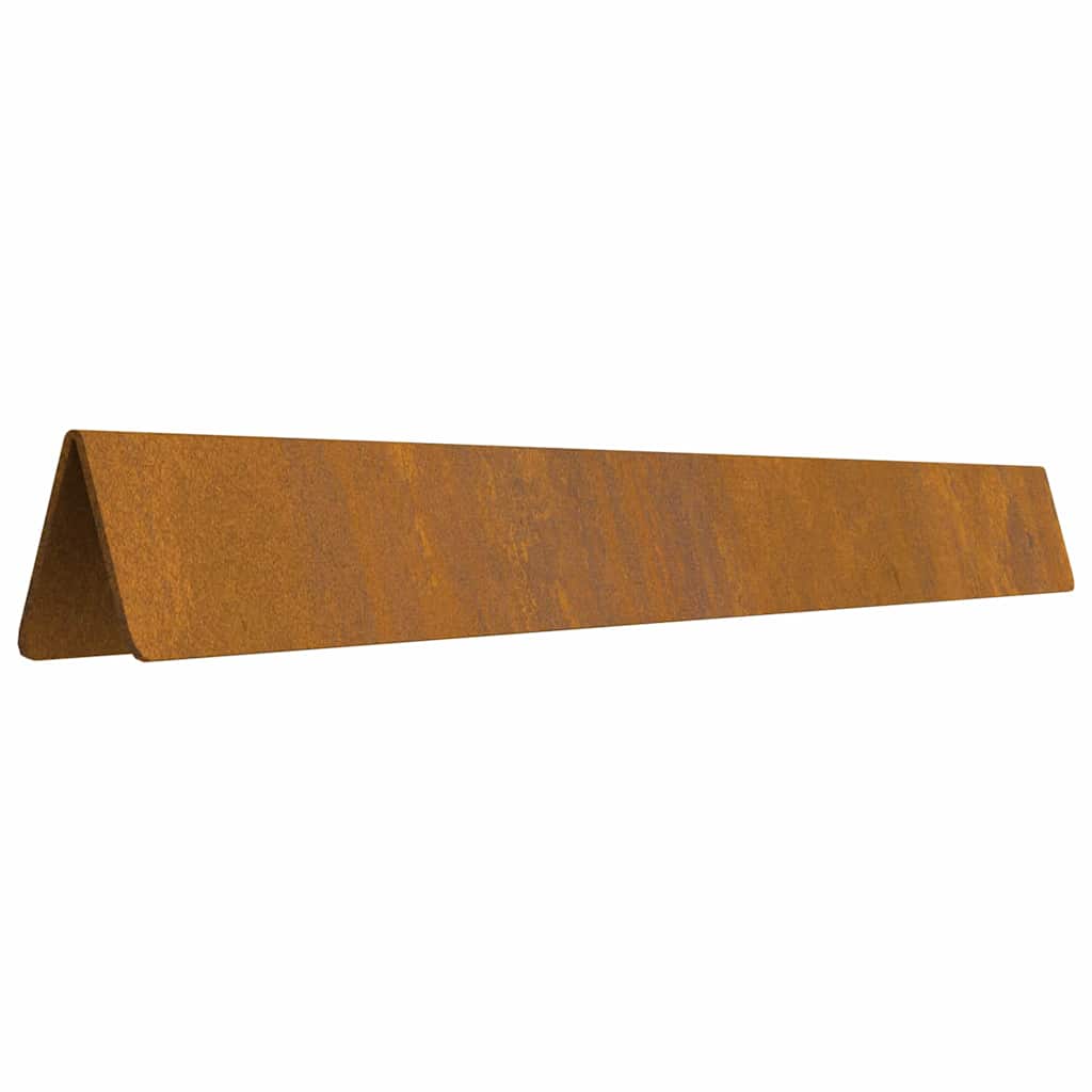 vidaXL Împrejmuire pentru gazon 4 pcs Ruginit 450 x 15 cm