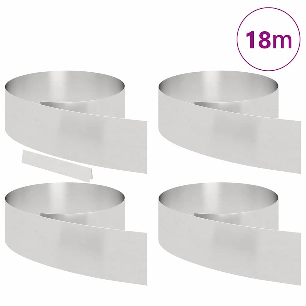 vidaXL Împrejmuire pentru gazon 4 pcs Argintiu 450 x 20 cm vidaXL Împrejmuire pentru gazon 4 pcs Argintiu 450 x 20 cm
