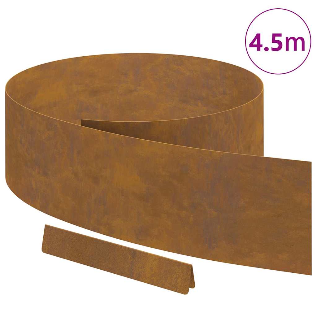 vidaXL Împrejmuire pentru gazon Ruginit 450 x 20 cm vidaXL Împrejmuire pentru gazon Ruginit 450 x 20 cm