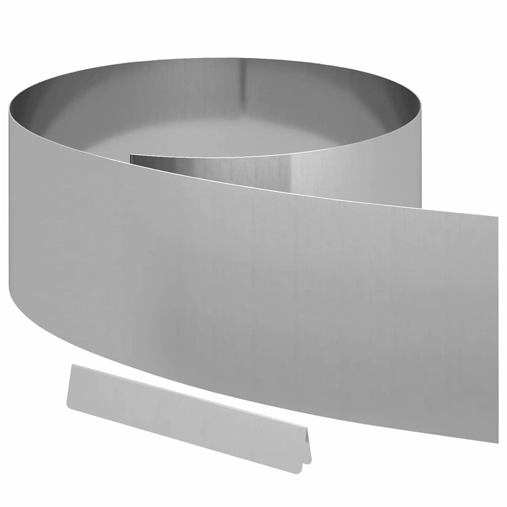 vidaXL Împrejmuire pentru gazon 4 pcs Argintiu 450 x 25 cm vidaXL Împrejmuire pentru gazon 4 pcs Argintiu 450 x 25 cm