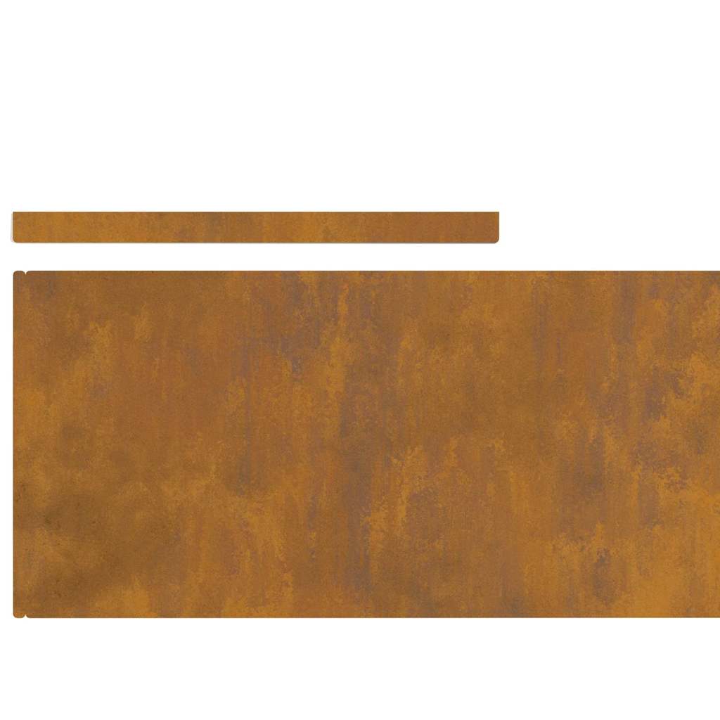 vidaXL Împrejmuire pentru gazon Ruginit 450 x 25 cm