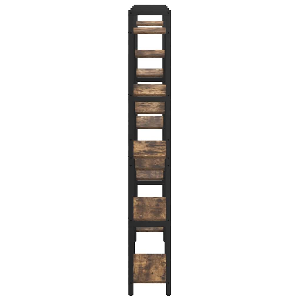 vidaXL Raft pentru cărți Stejar afumat 156 x 25 x 167.5 cm vidaXL Raft pentru cărți Stejar afumat 156 x 25 x 167.5 cm