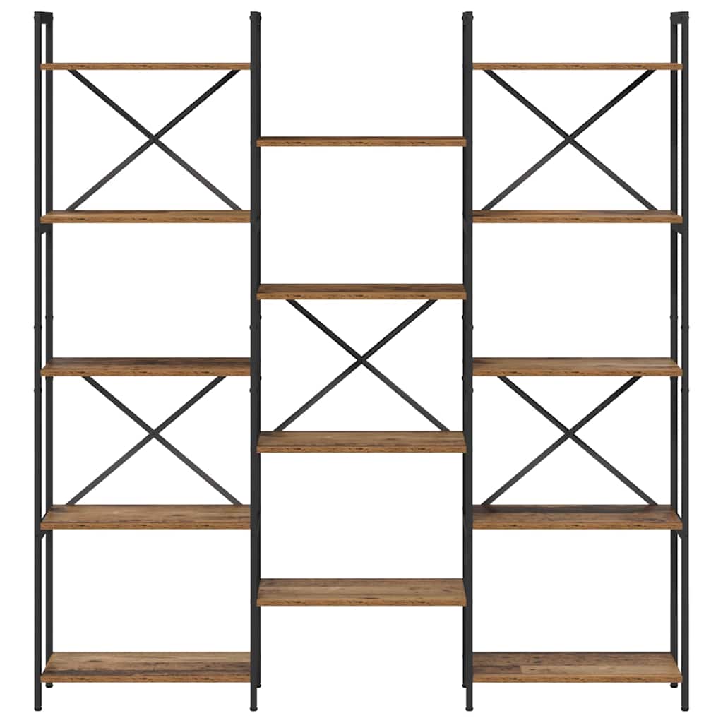vidaXL Raft pentru cărți Lemn vechi 156 x 25 x 167.5 cm Lemn compozit vidaXL Raft pentru cărți Lemn vechi 156 x 25 x 167.5 cm Lemn compozit