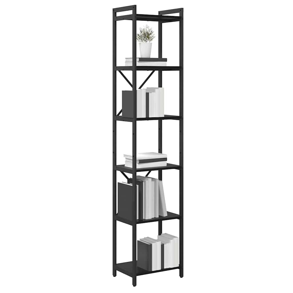 vidaXL Bibliotecă Stejar negru 40 x 30 x 188 cm Lemn compozit vidaXL Bibliotecă Stejar negru 40 x 30 x 188 cm Lemn compozit