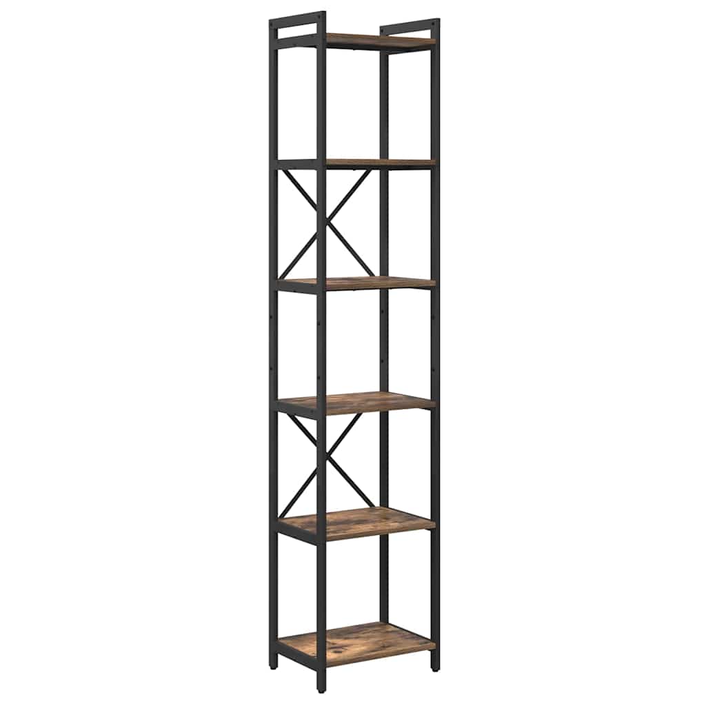 vidaXL Bibliotecă Stejar afumat 40 x 30 x 188 cm Lemn compozit