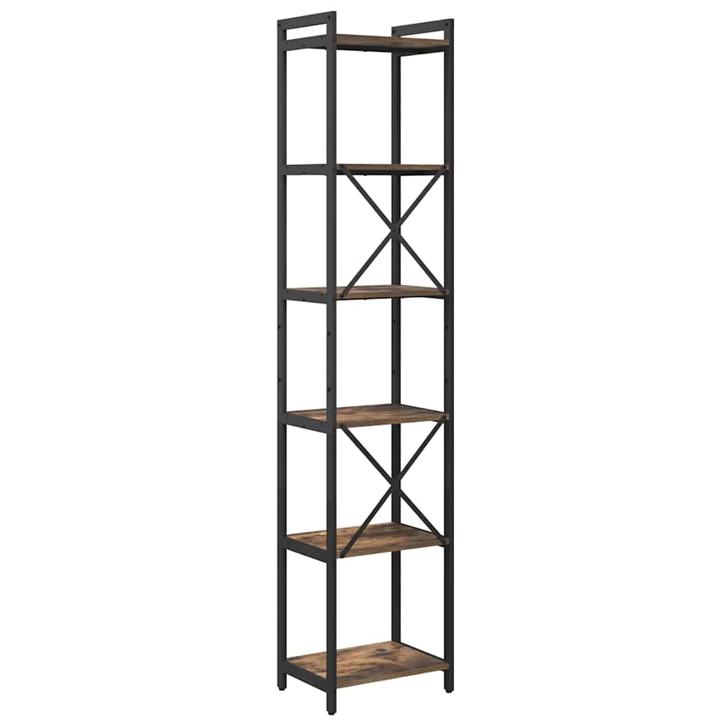 vidaXL Bibliotecă Stejar afumat 40 x 30 x 188 cm Lemn compozit