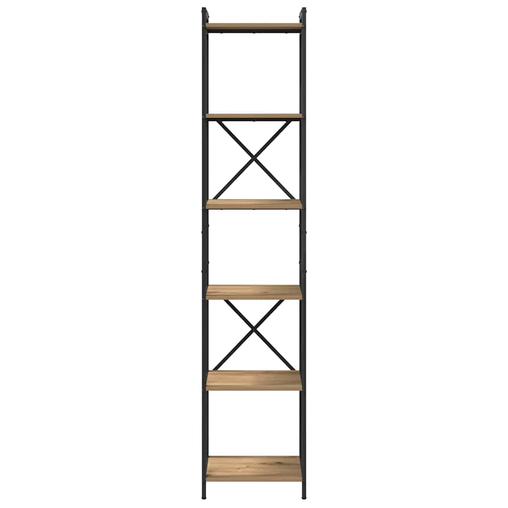 vidaXL Bibliotecă stejar artizanal 40 x 30 x 188 cm Lemn compozit
