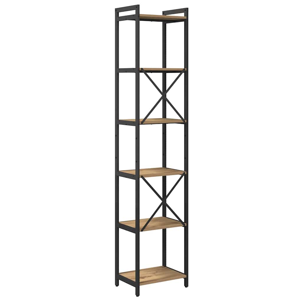 vidaXL Bibliotecă stejar artizanal 40 x 30 x 188 cm Lemn compozit