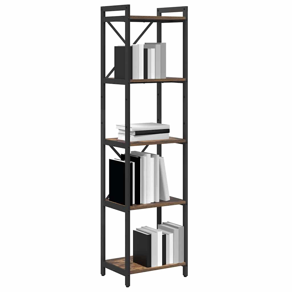 vidaXL Bibliotecă Stejar afumat 40 x 30 x 153 cm Lemn compozit
