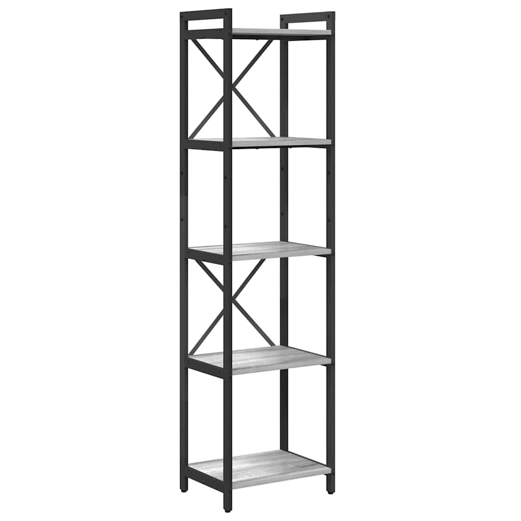 vidaXL Bibliotecă sonoma gri 40 x 30 x 153 cm Lemn compozit