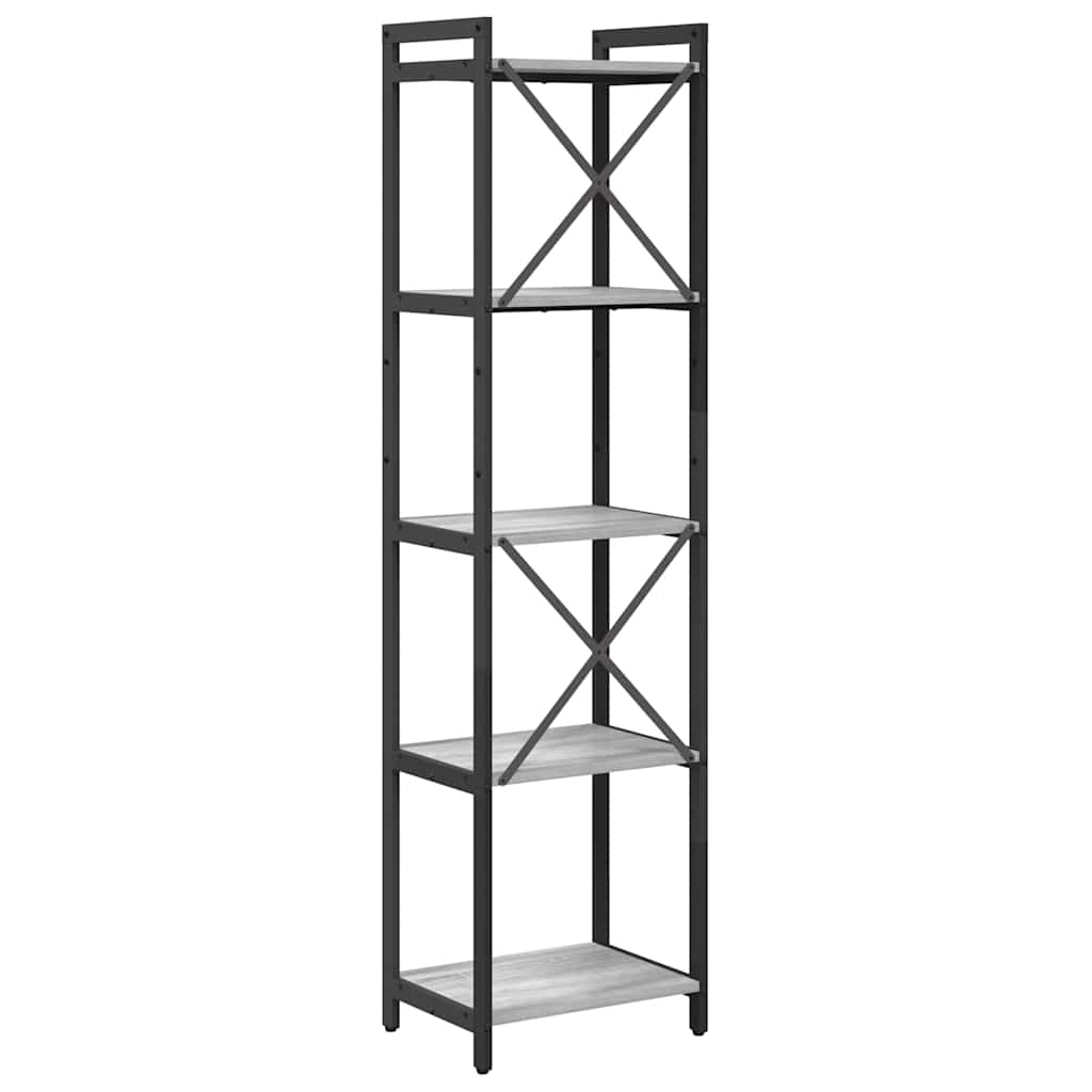 vidaXL Bibliotecă sonoma gri 40 x 30 x 153 cm Lemn compozit