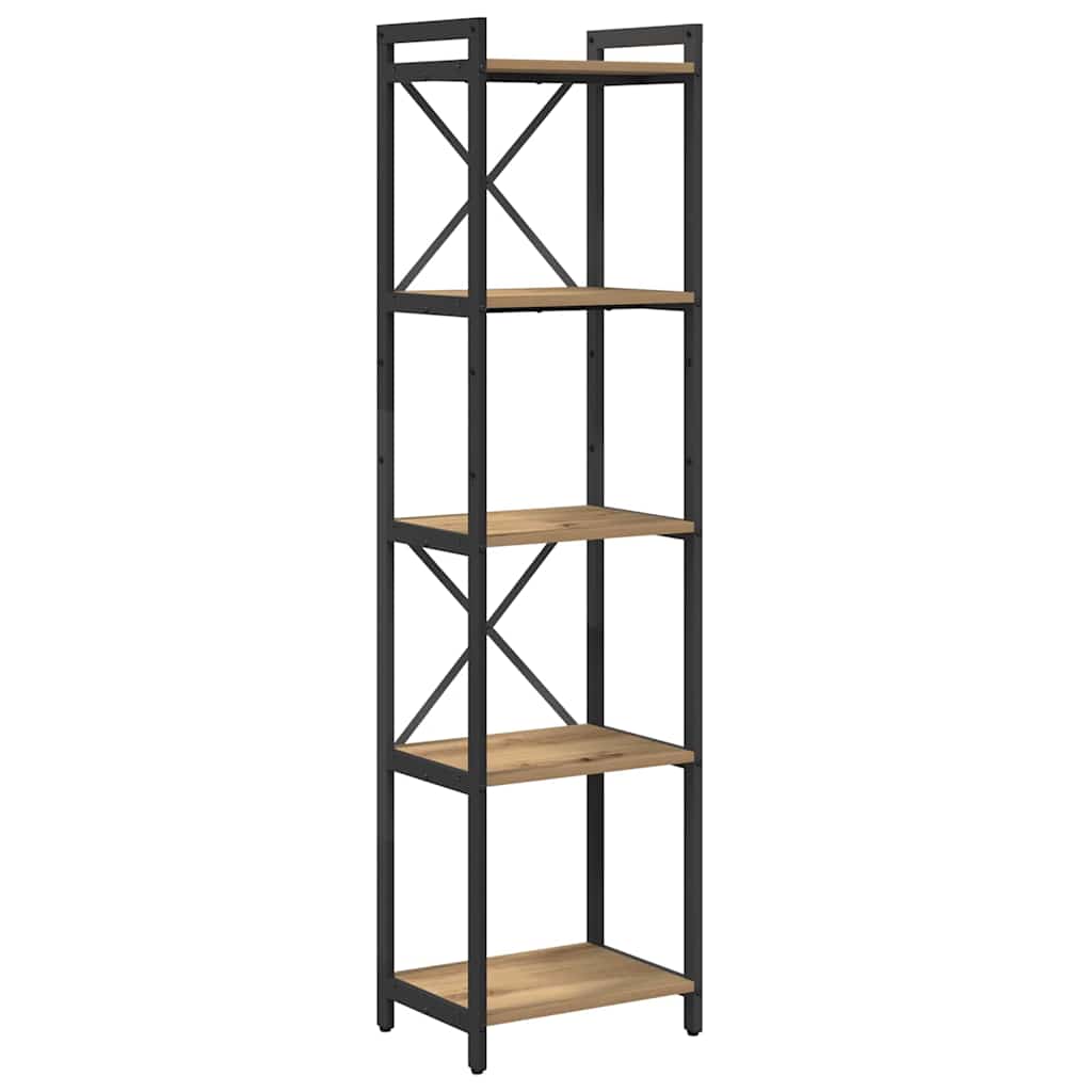 vidaXL Bibliotecă stejar artizanal 40 x 30 x 153 cm Lemn compozit