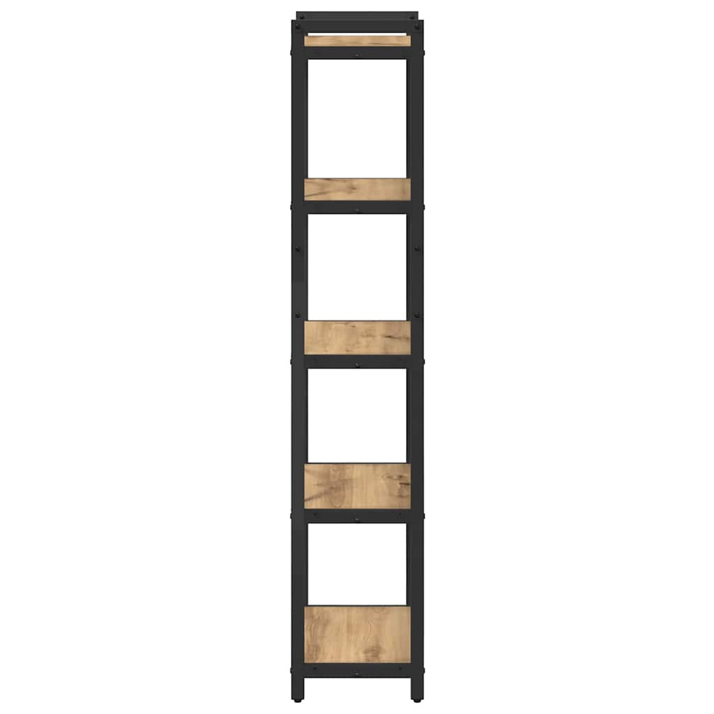 vidaXL Bibliotecă stejar artizanal 40 x 30 x 153 cm Lemn compozit