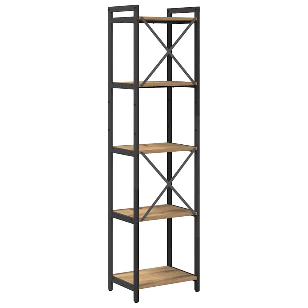 vidaXL Bibliotecă stejar artizanal 40 x 30 x 153 cm Lemn compozit
