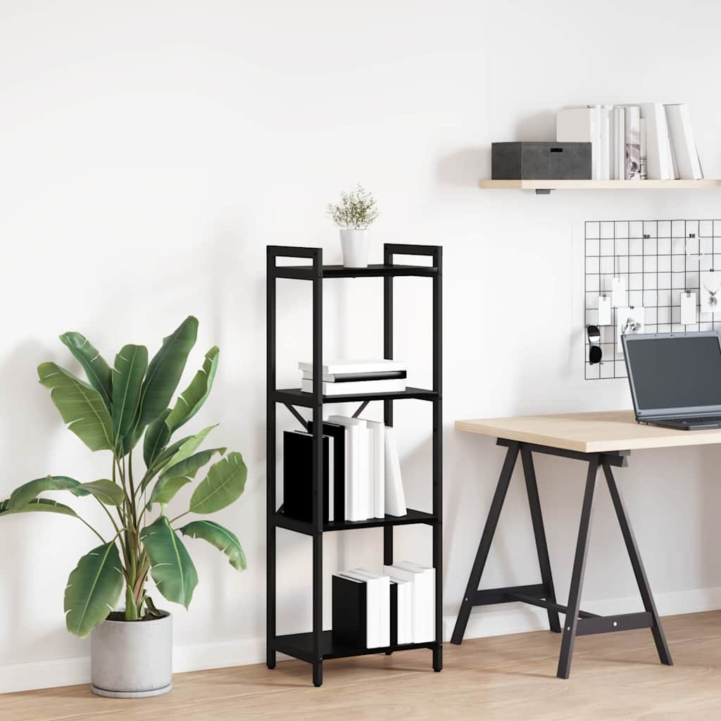 vidaXL Bibliotecă Stejar negru 40 x 30 x 118 cm Lemn compozit vidaXL Bibliotecă Stejar negru 40 x 30 x 118 cm Lemn compozit