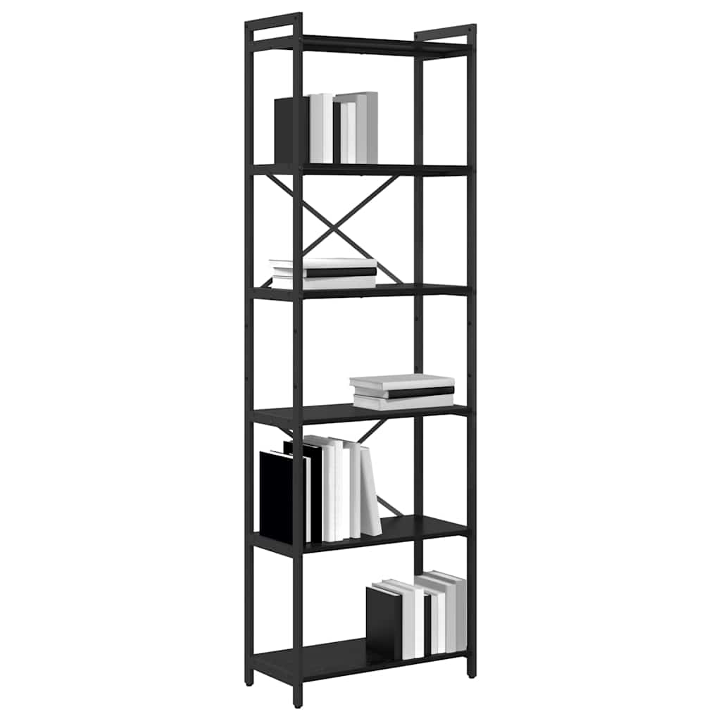 vidaXL Bibliotecă Stejar negru 60 x 30 x 188 cm Lemn compozit vidaXL Bibliotecă Stejar negru 60 x 30 x 188 cm Lemn compozit