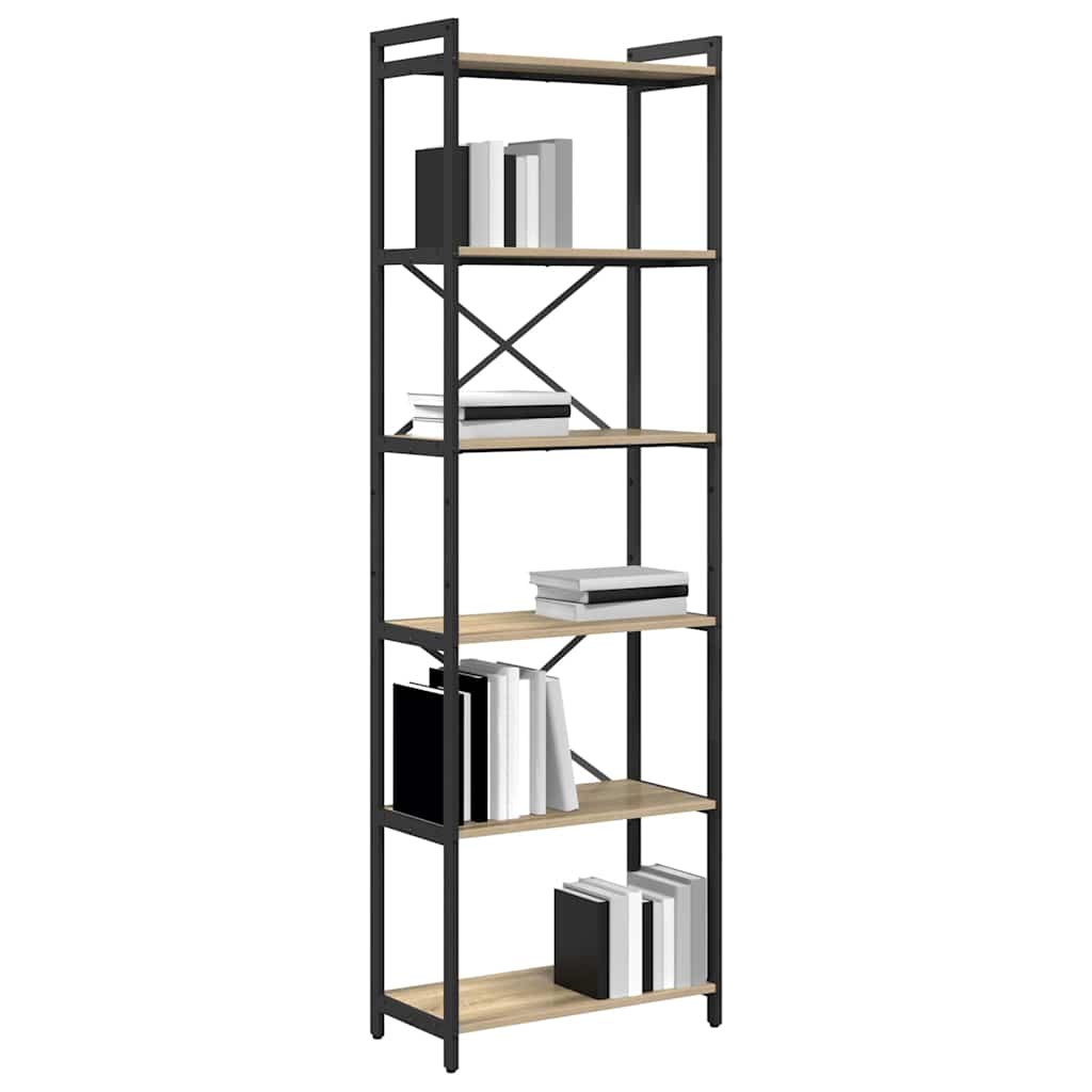 vidaXL Bibliotecă Stejar sonoma 60 x 30 x 188 cm Lemn compozit vidaXL Bibliotecă Stejar sonoma 60 x 30 x 188 cm Lemn compozit