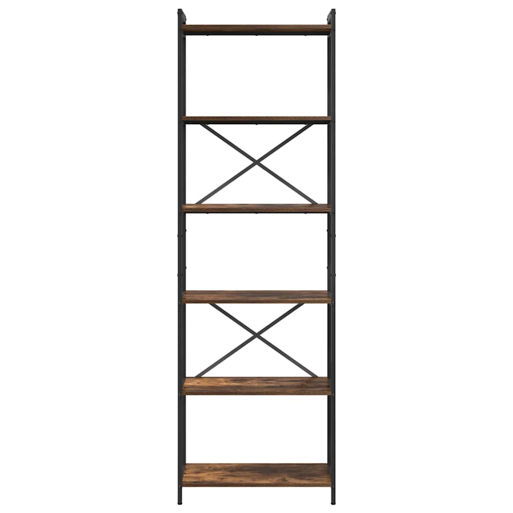 vidaXL Bibliotecă Stejar afumat 60 x 30 x 188 cm Lemn compozit