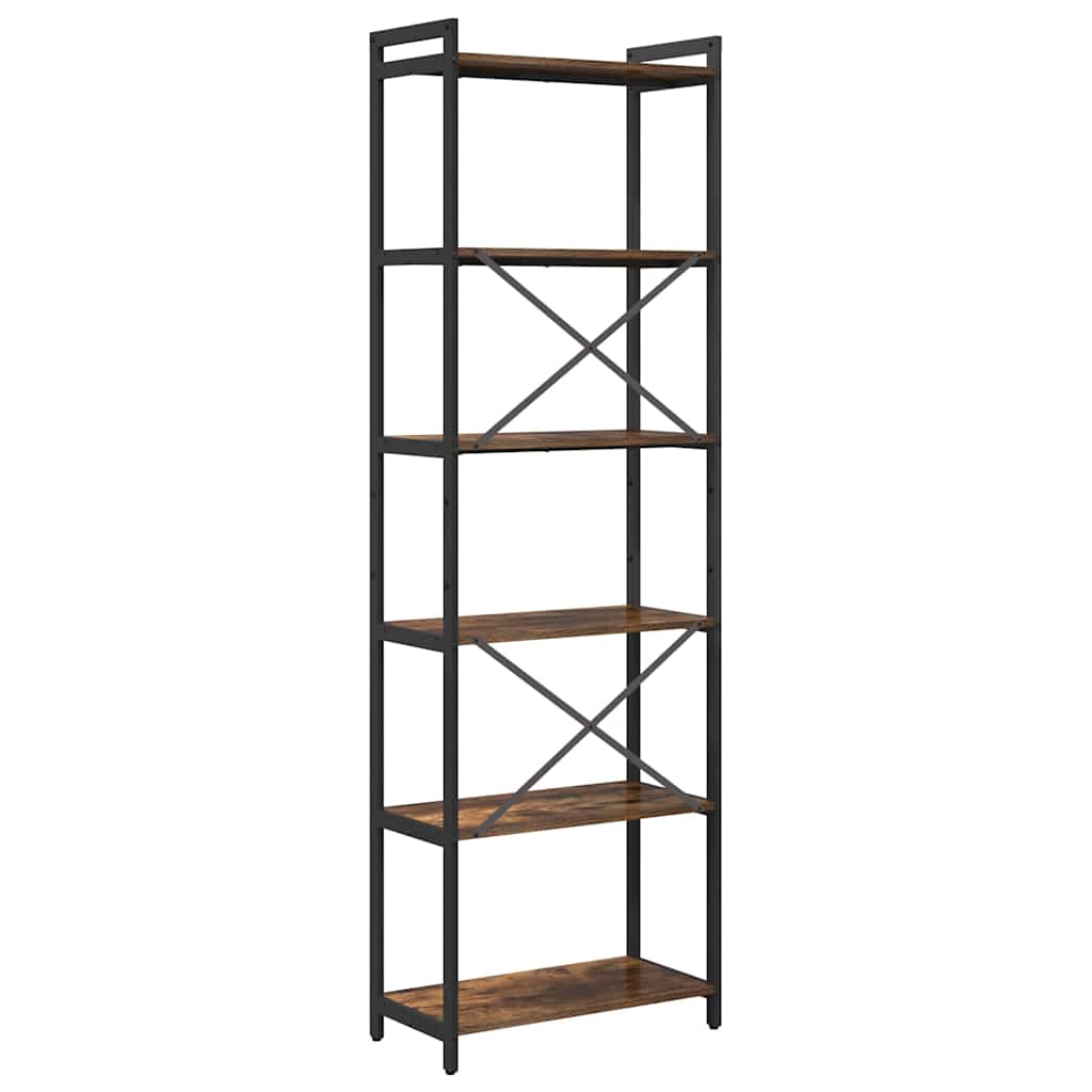 vidaXL Bibliotecă Stejar afumat 60 x 30 x 188 cm Lemn compozit