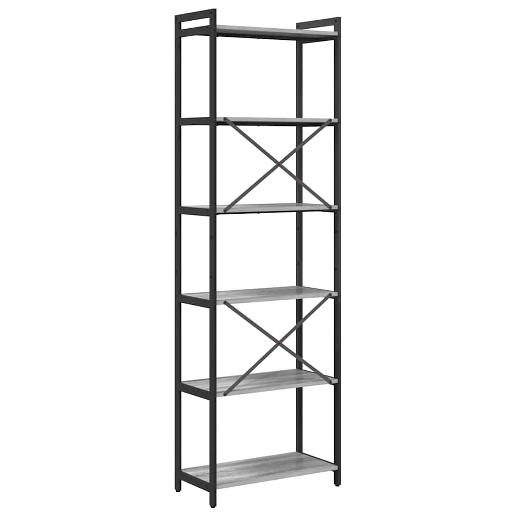 vidaXL Bibliotecă sonoma gri 60 x 30 x 188 cm Lemn compozit