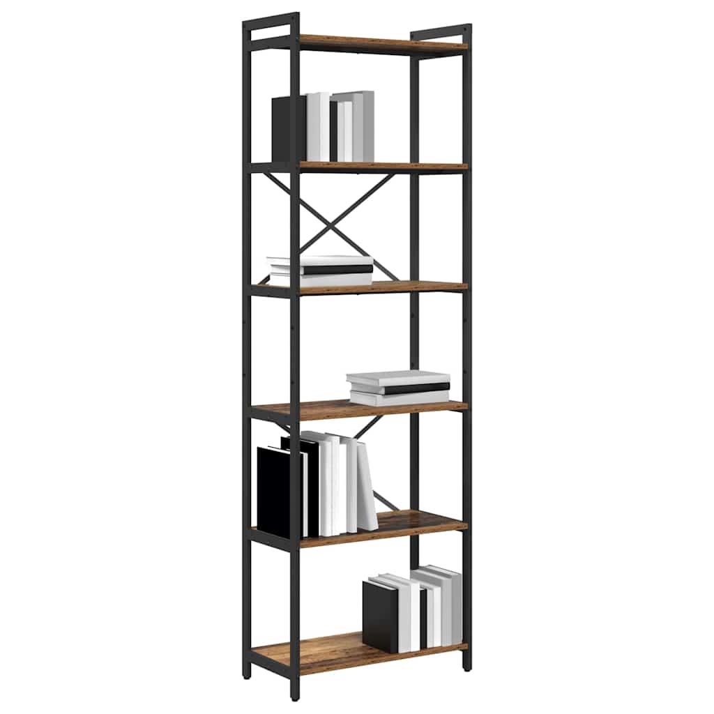vidaXL Bibliotecă Lemn vechi 60 x 30 x 188 cm Lemn compozit