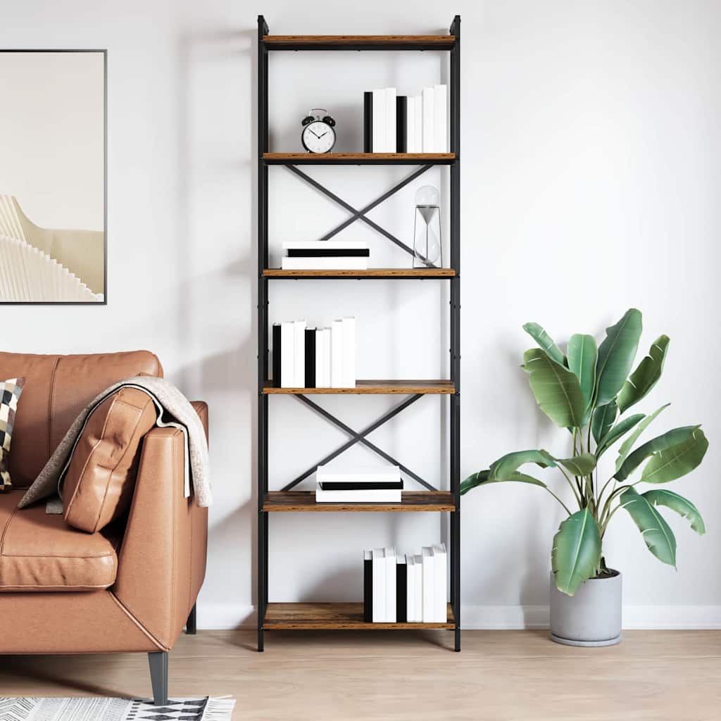 vidaXL Bibliotecă Lemn vechi 60 x 30 x 188 cm Lemn compozit