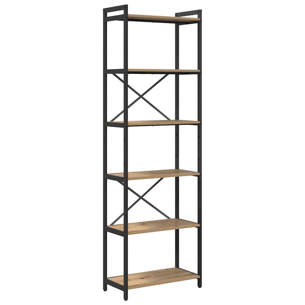 vidaXL Bibliotecă stejar artizanal 60 x 30 x 188 cm Lemn compozit