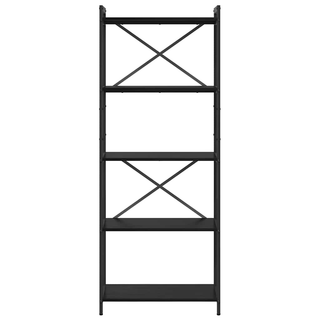 vidaXL Bibliotecă Stejar negru 60 x 30 x 153 cm Lemn compozit vidaXL Bibliotecă Stejar negru 60 x 30 x 153 cm Lemn compozit
