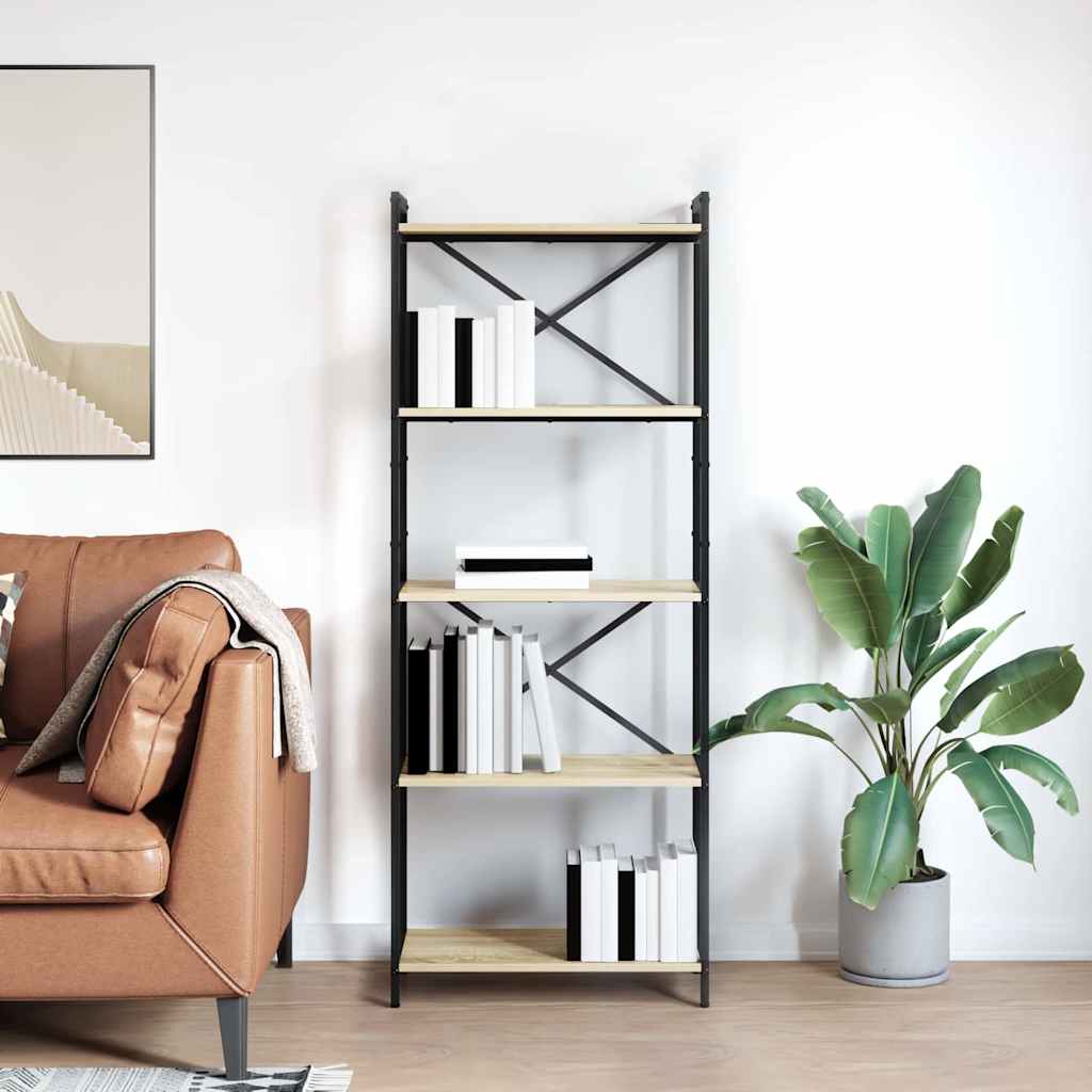 vidaXL Bibliotecă Stejar sonoma 60 x 30 x 153 cm Lemn compozit vidaXL Bibliotecă Stejar sonoma 60 x 30 x 153 cm Lemn compozit