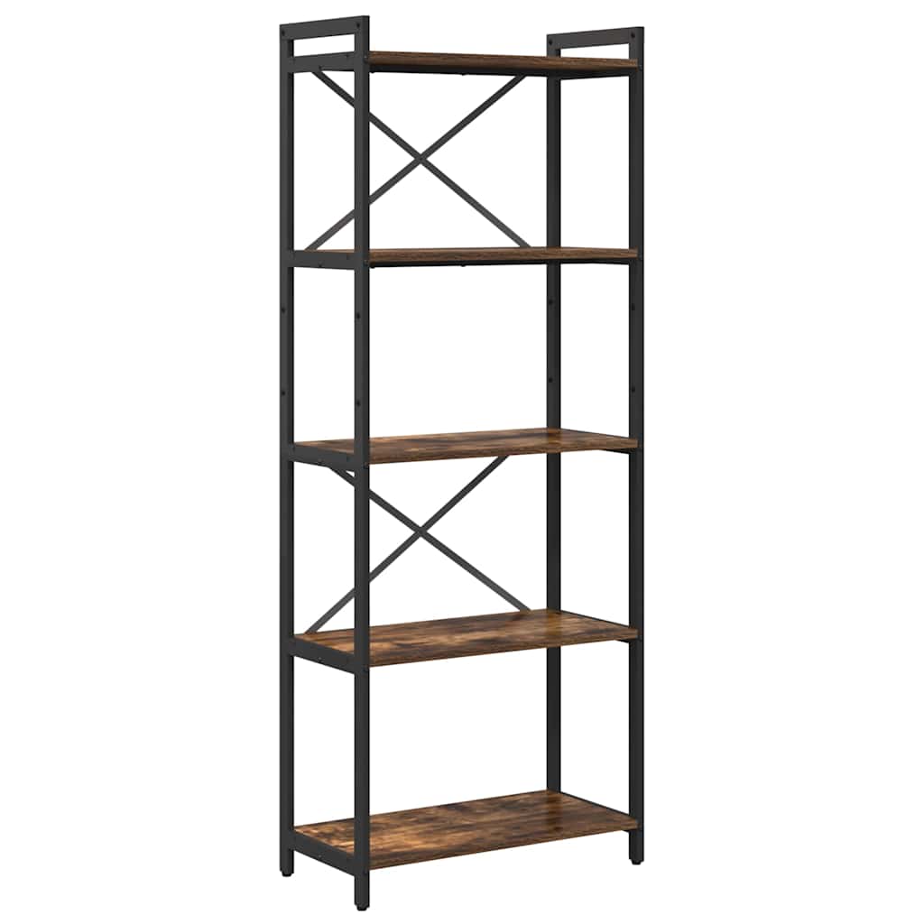 vidaXL Raft pentru cărți Stejar fumuriu 60 x 30 x 155 cm Lemn compozit