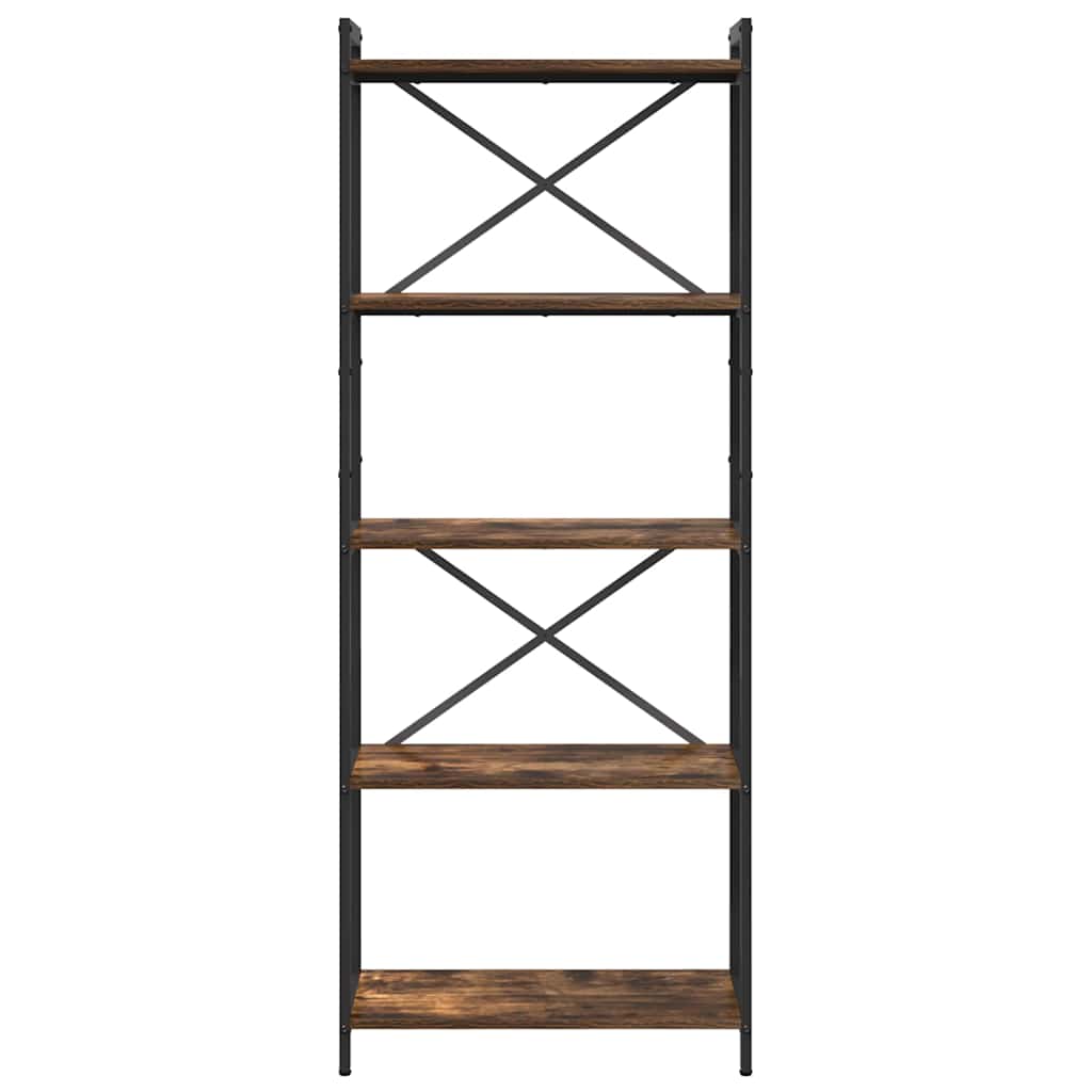 vidaXL Raft pentru cărți Stejar fumuriu 60 x 30 x 155 cm Lemn compozit