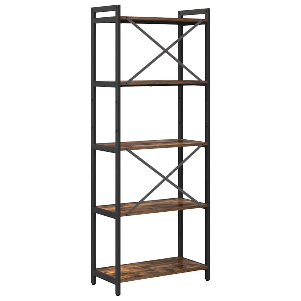 vidaXL Raft pentru cărți Stejar fumuriu 60 x 30 x 155 cm Lemn compozit