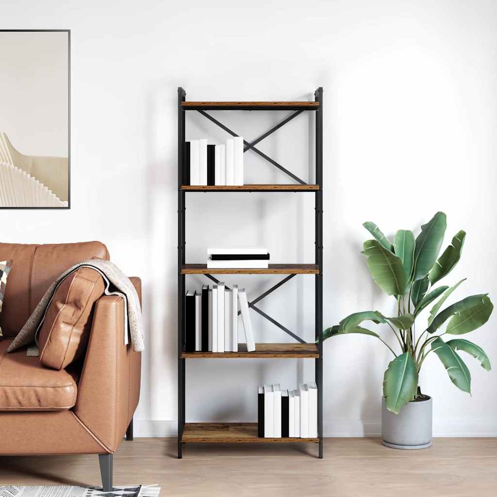 vidaXL Bibliotecă Lemn vechi 60 x 30 x 153 cm Lemn compozit