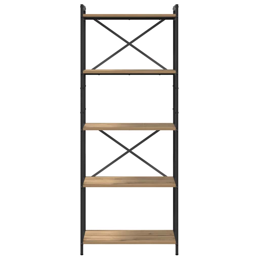 vidaXL Bibliotecă stejar artizanal 60 x 30 x 153 cm Lemn compozit