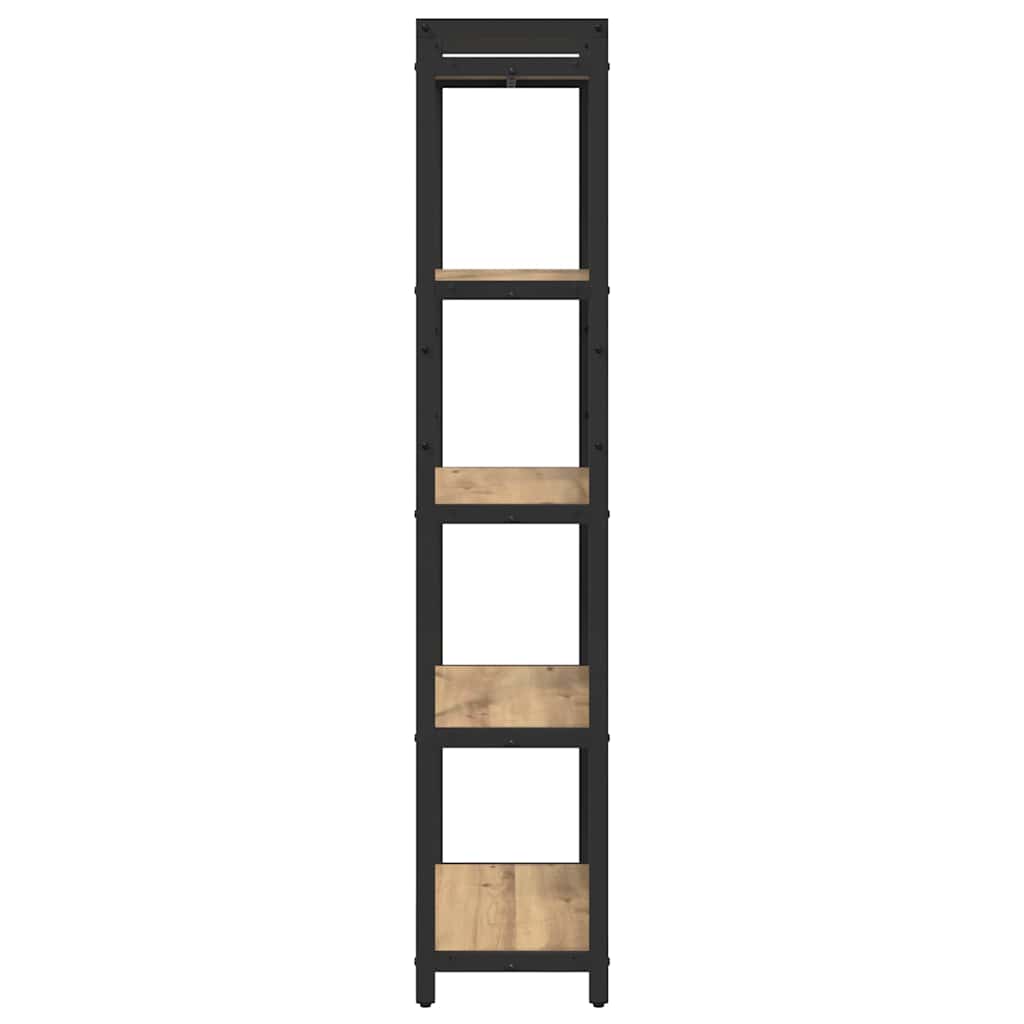 vidaXL Bibliotecă stejar artizanal 60 x 30 x 153 cm Lemn compozit
