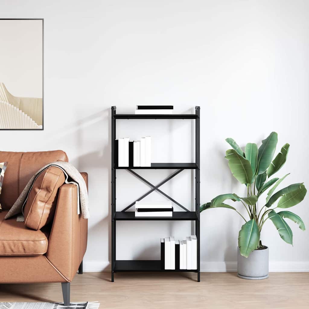vidaXL Bibliotecă Stejar negru 60 x 30 x 118 cm Lemn compozit vidaXL Bibliotecă Stejar negru 60 x 30 x 118 cm Lemn compozit