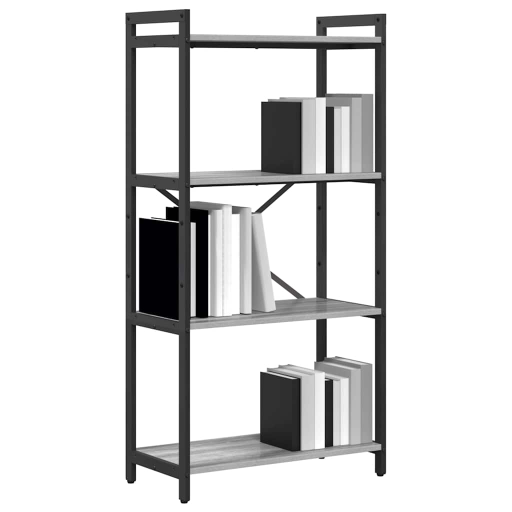 vidaXL Bibliotecă sonoma gri 60 x 30 x 118 cm Lemn compozit
