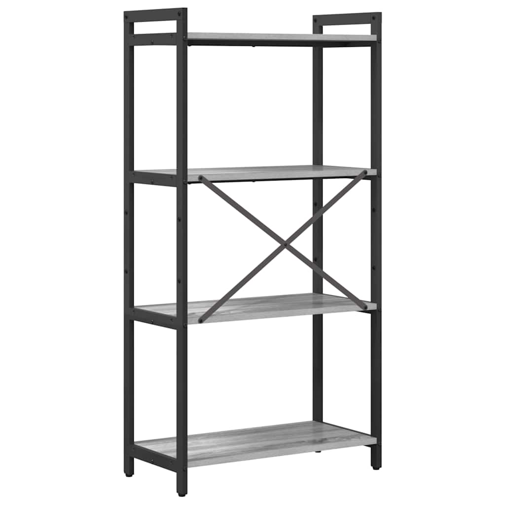 vidaXL Bibliotecă sonoma gri 60 x 30 x 118 cm Lemn compozit