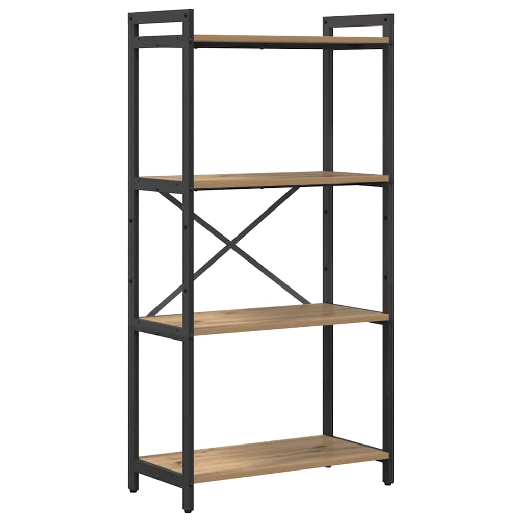 vidaXL Bibliotecă stejar artizanal 60 x 30 x 118 cm Lemn compozit
